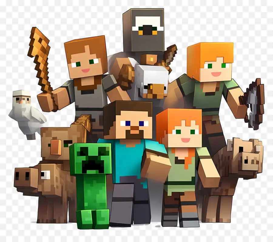 Minecraft，Minecraft Karakterleri PNG