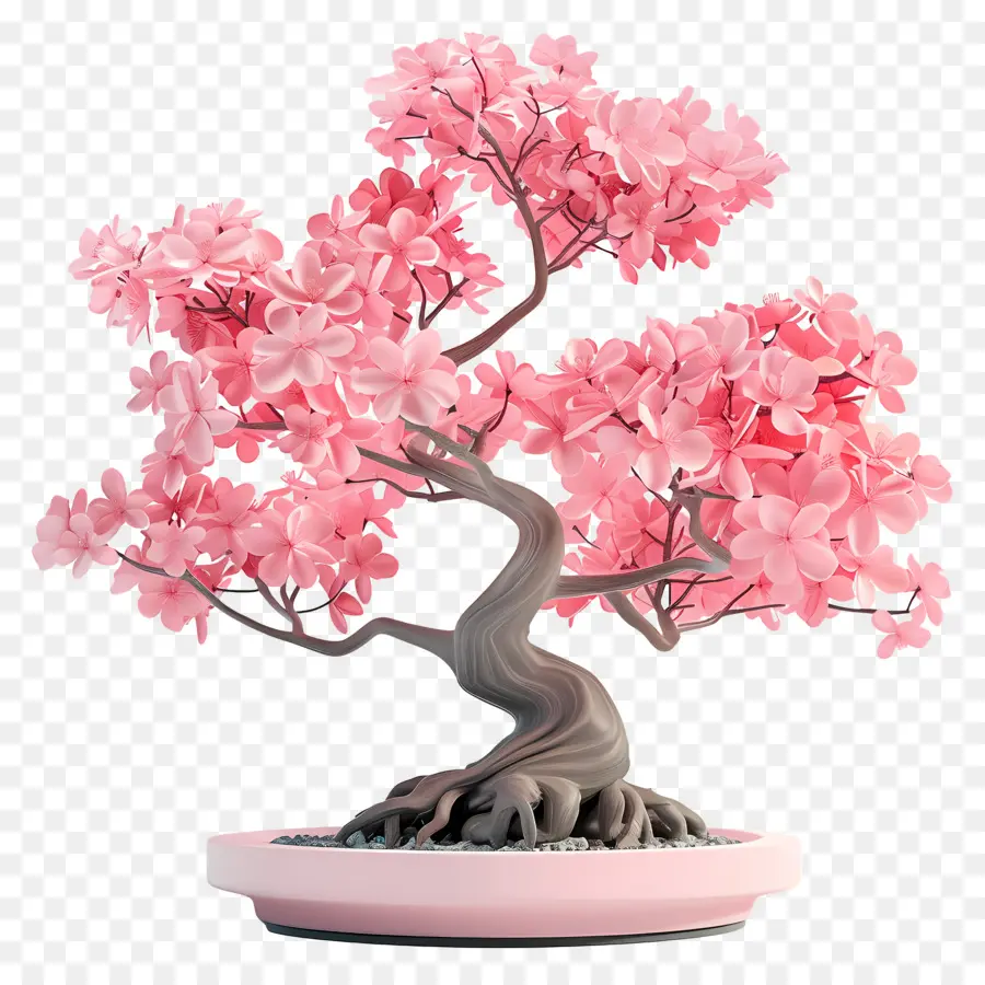 Pembe Bonsai Ağacı，Bonzai PNG