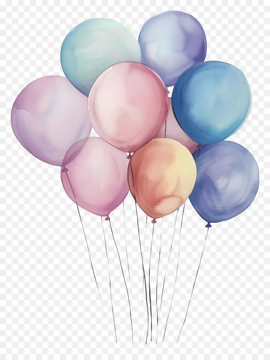 Pastel Balonlar，Balonlar PNG