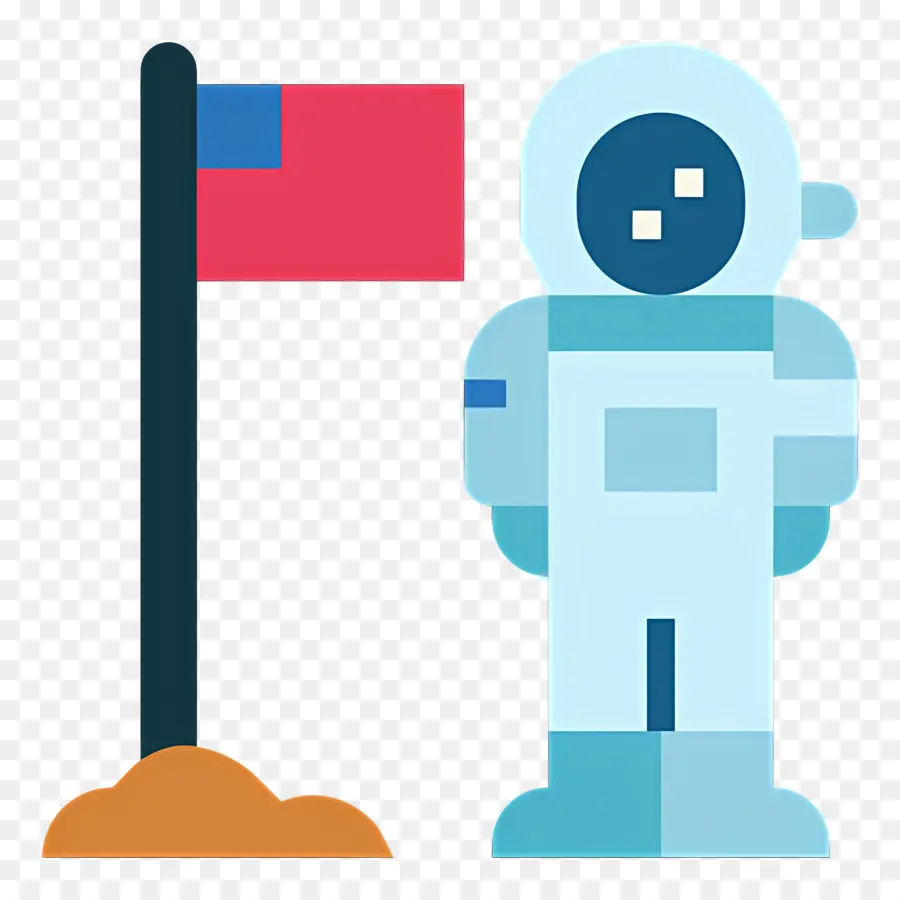 Astronot，Astronot Ve Bayrak PNG