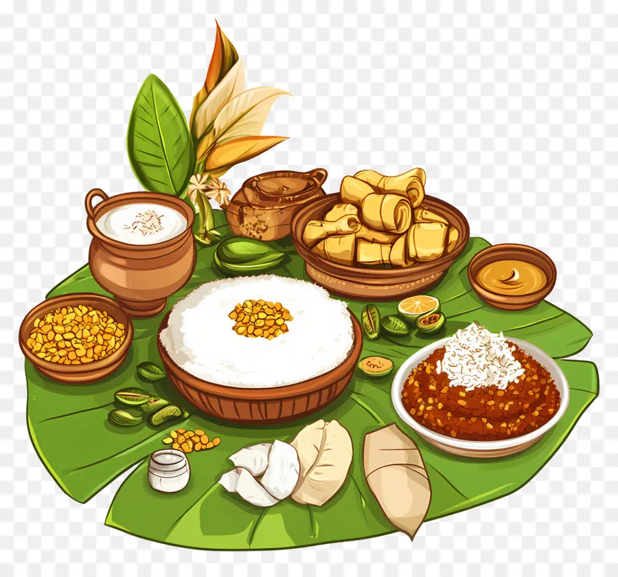 Onam Sadhya，Geleneksel Yemek PNG