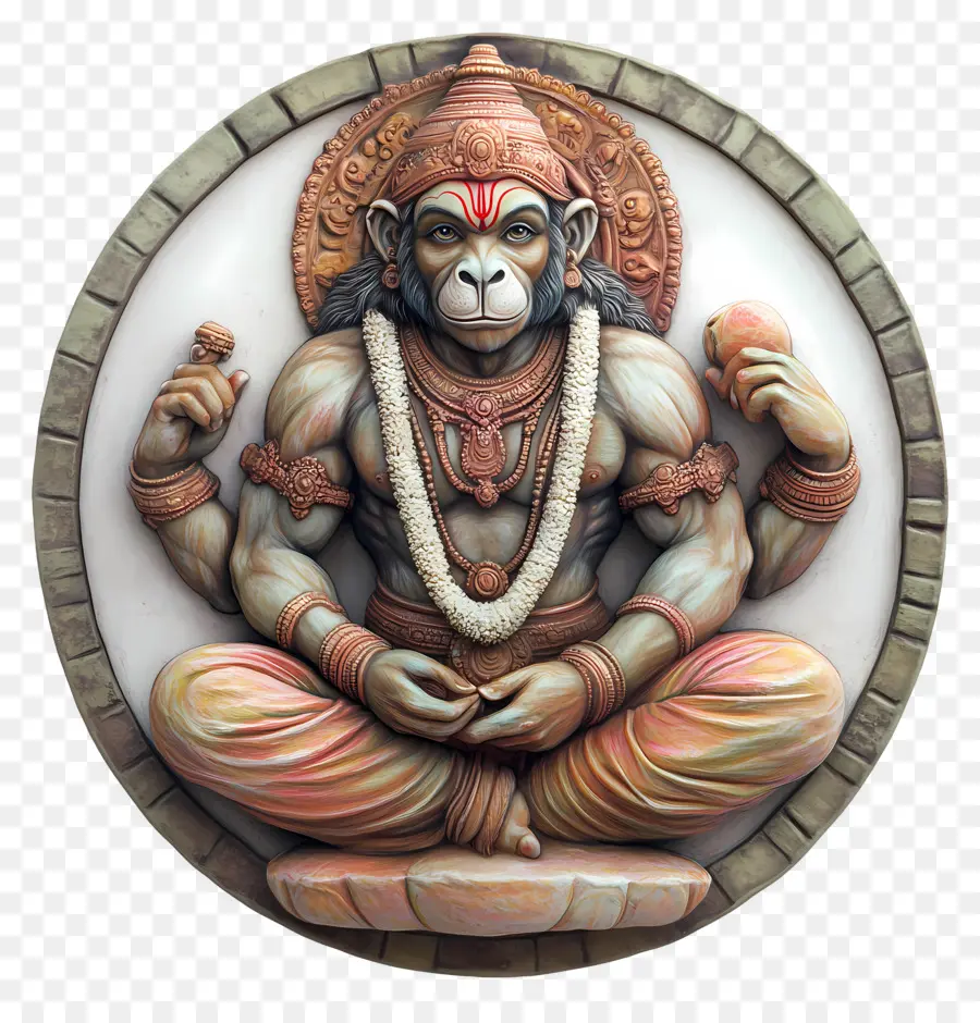 Hanuman，Maymun Tanrı Heykeli PNG