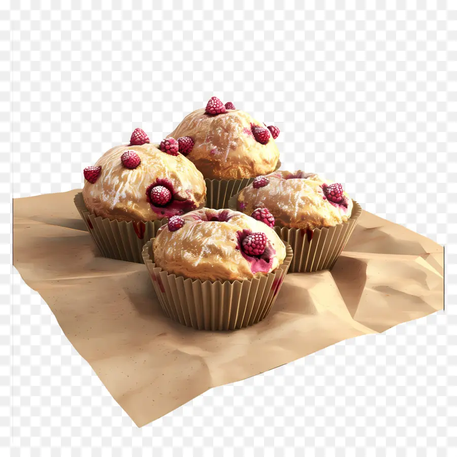 Ahududulu Muffinler，Kekler PNG