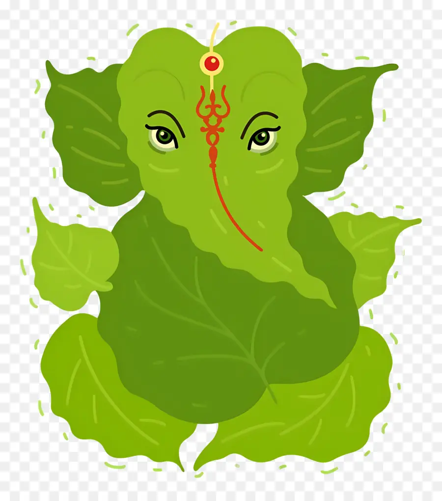 Ganesh Chaturthi，Yeşil Ganesha PNG