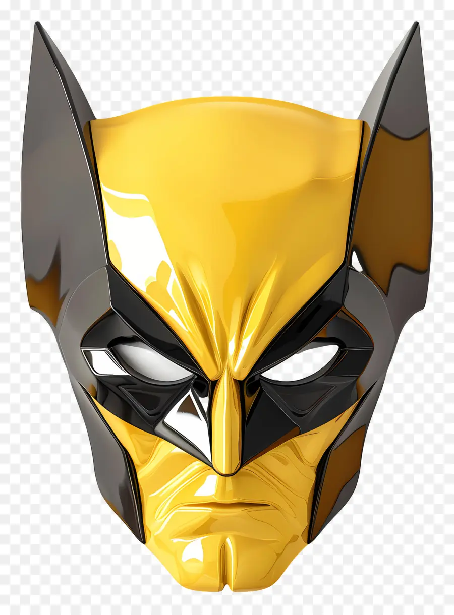 Wolverine Maskesi，Sarı Ve Siyah Maske PNG