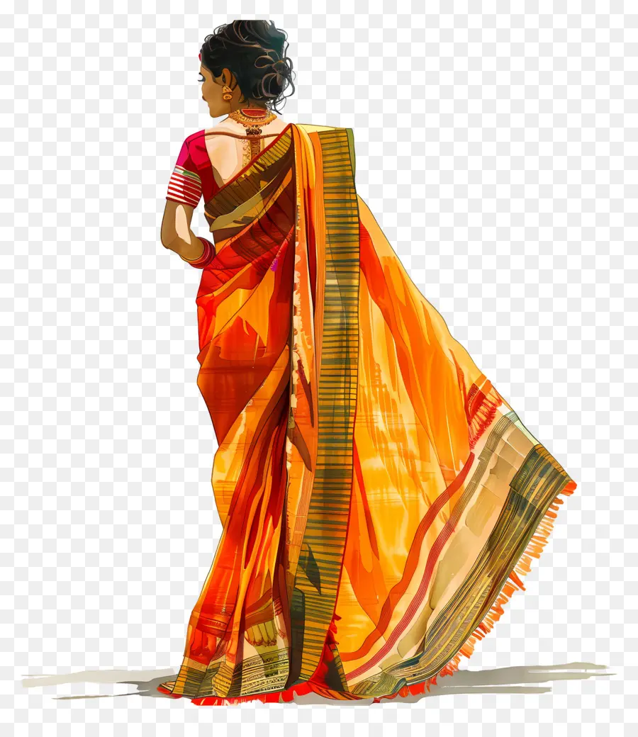 Hint Sari，Saree'deki Kadın PNG