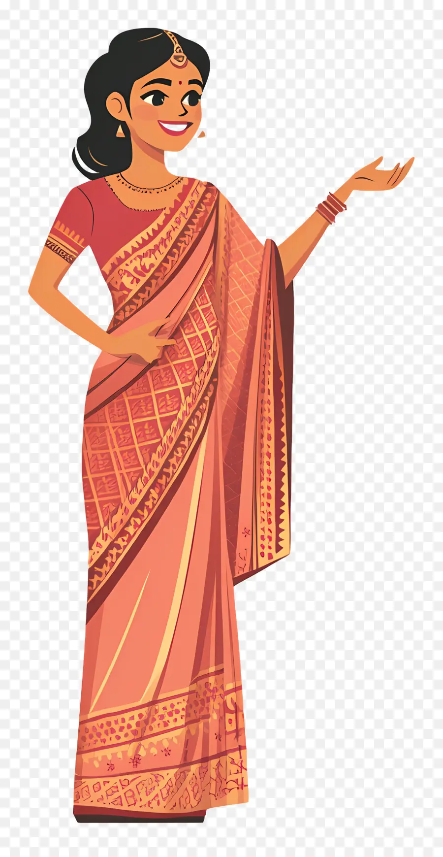 Hint Sari，Saree'deki Kadın PNG