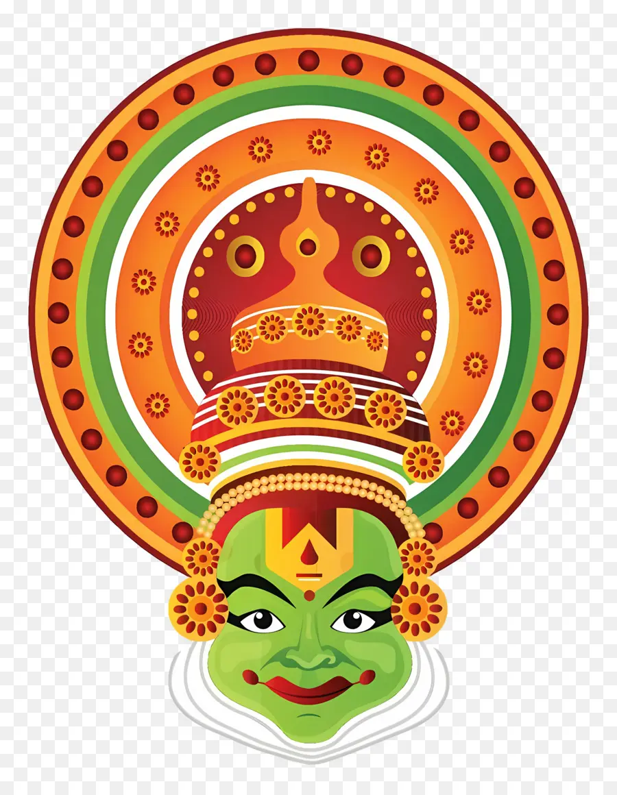 Onam，Renkli Maske PNG