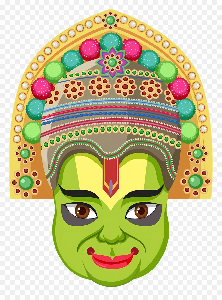 Onam，Kathakali Maskesi PNG