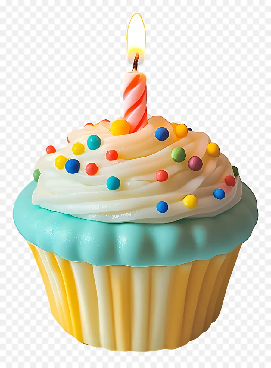 Doğum Günü Pastası，Balonlu Cupcake PNG