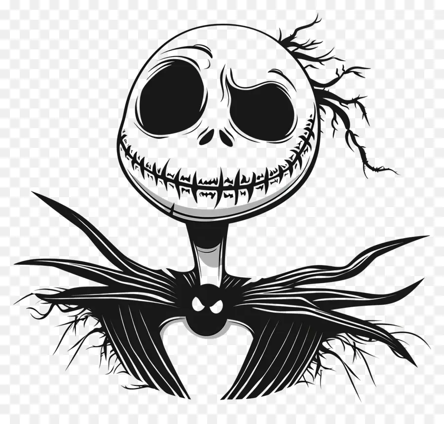 Jack Skellington，İskelet Kafa PNG