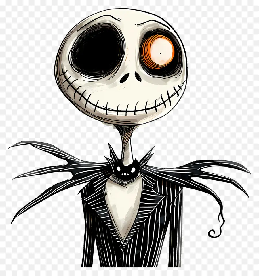 Jack Skellington，İskelet Karakteri PNG