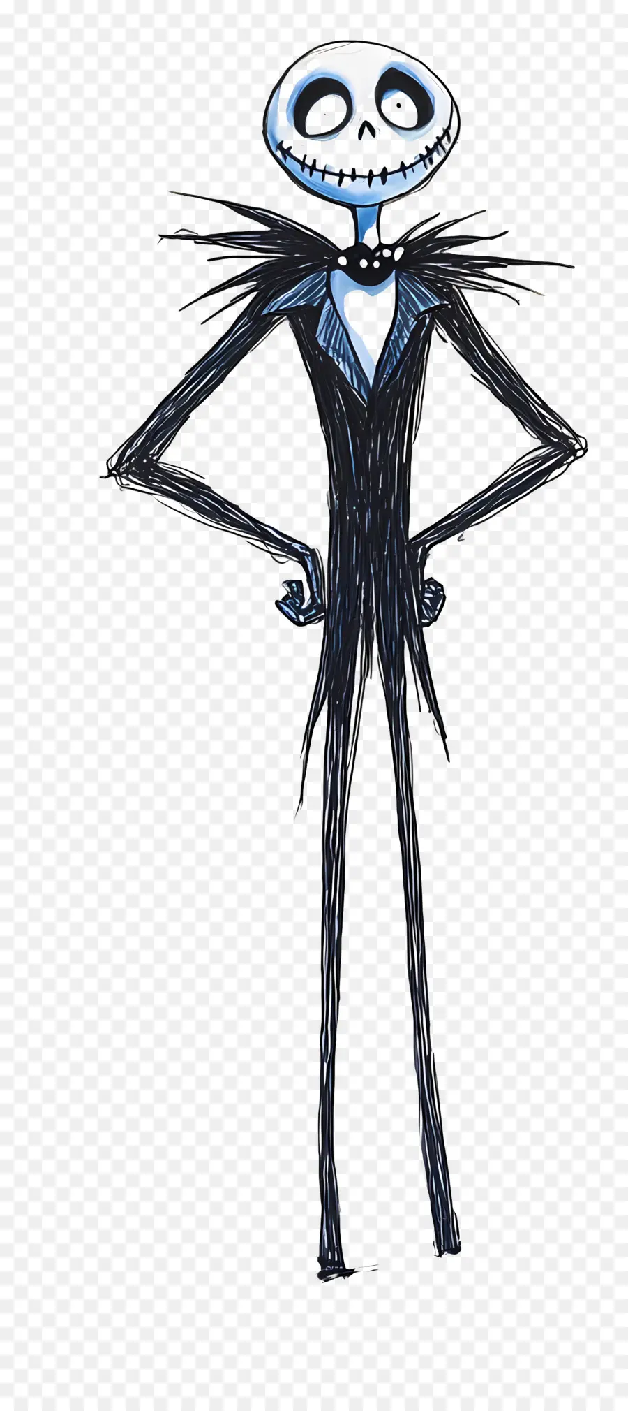 Jack Skellington，İskelet Karakteri PNG