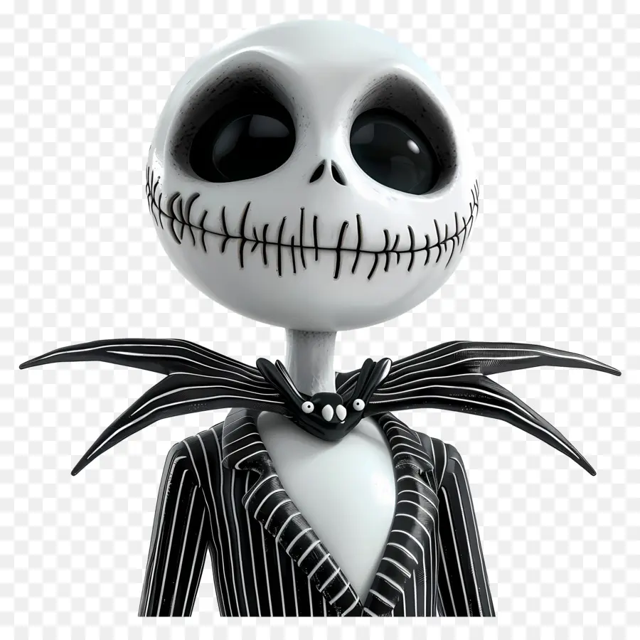 Jack Skellington，İskelet Karakteri PNG