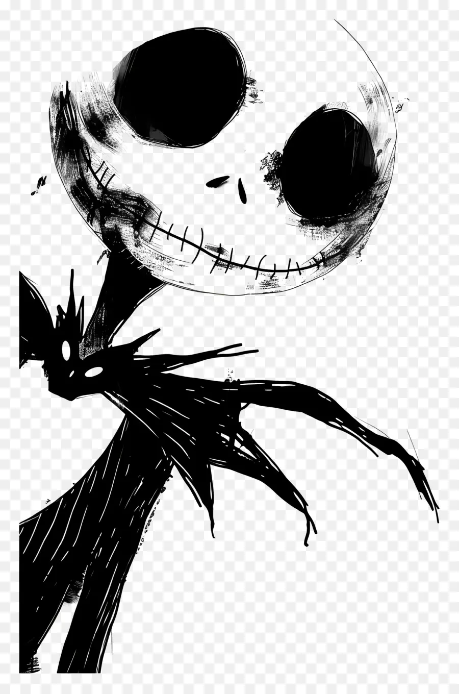 Jack Skellington，İskelet Karakteri PNG