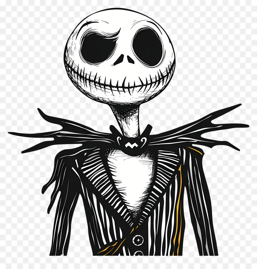 Jack Skellington，İskelet Karakteri PNG