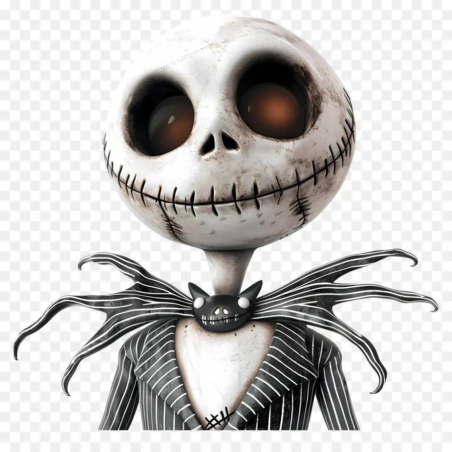 Jack Skellington，İskelet Karakteri PNG