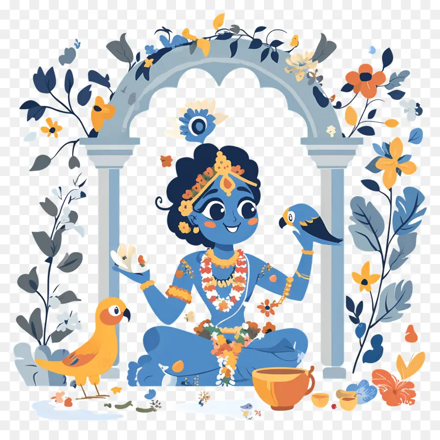 Krishna Janmashtami，Mavi Tanrı PNG