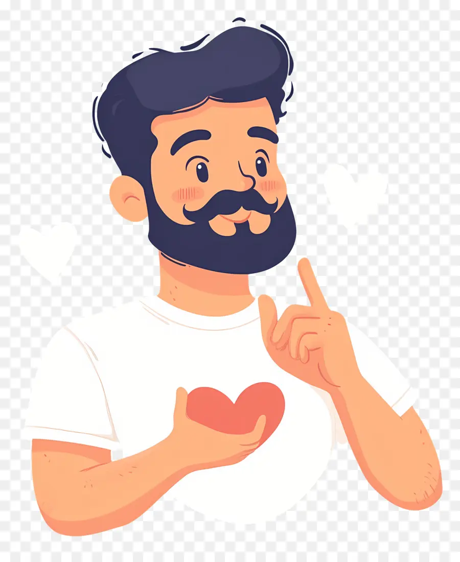 Bıyıklı Adam，Kalbi Olan Adam PNG