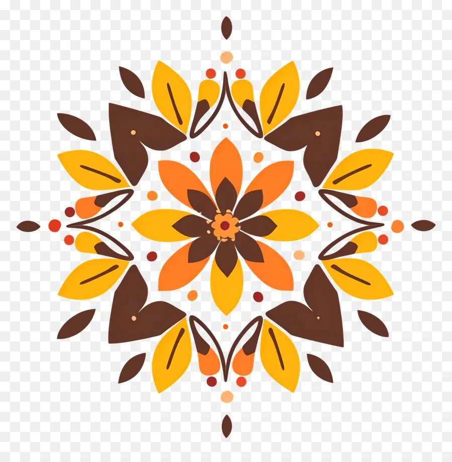 çiçek Desenli，Mandala PNG