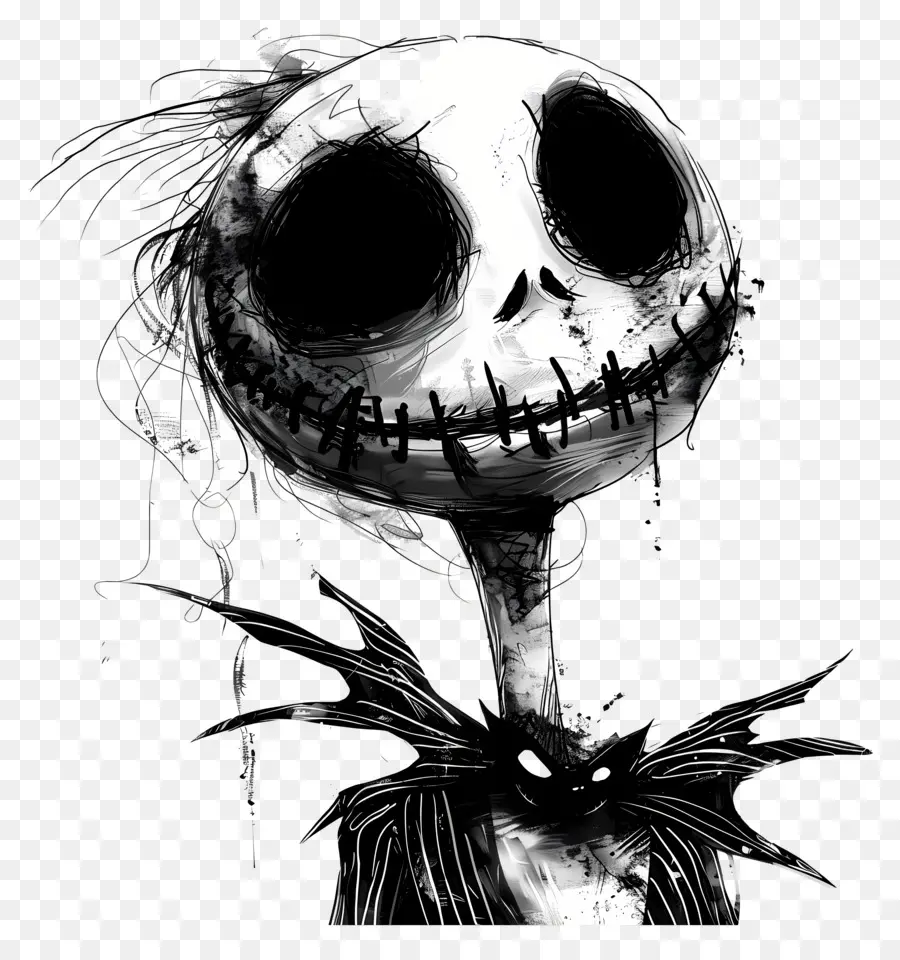 Jack Skellington，İskelet Karakteri PNG