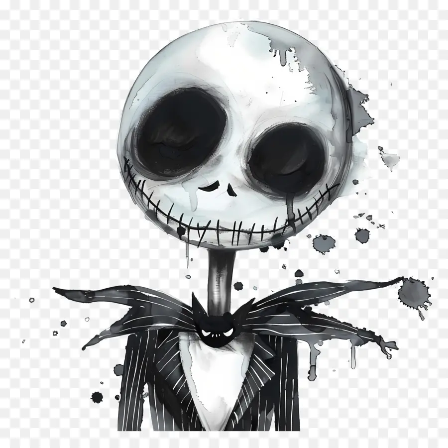 Jack Skellington，İskelet Karakteri PNG