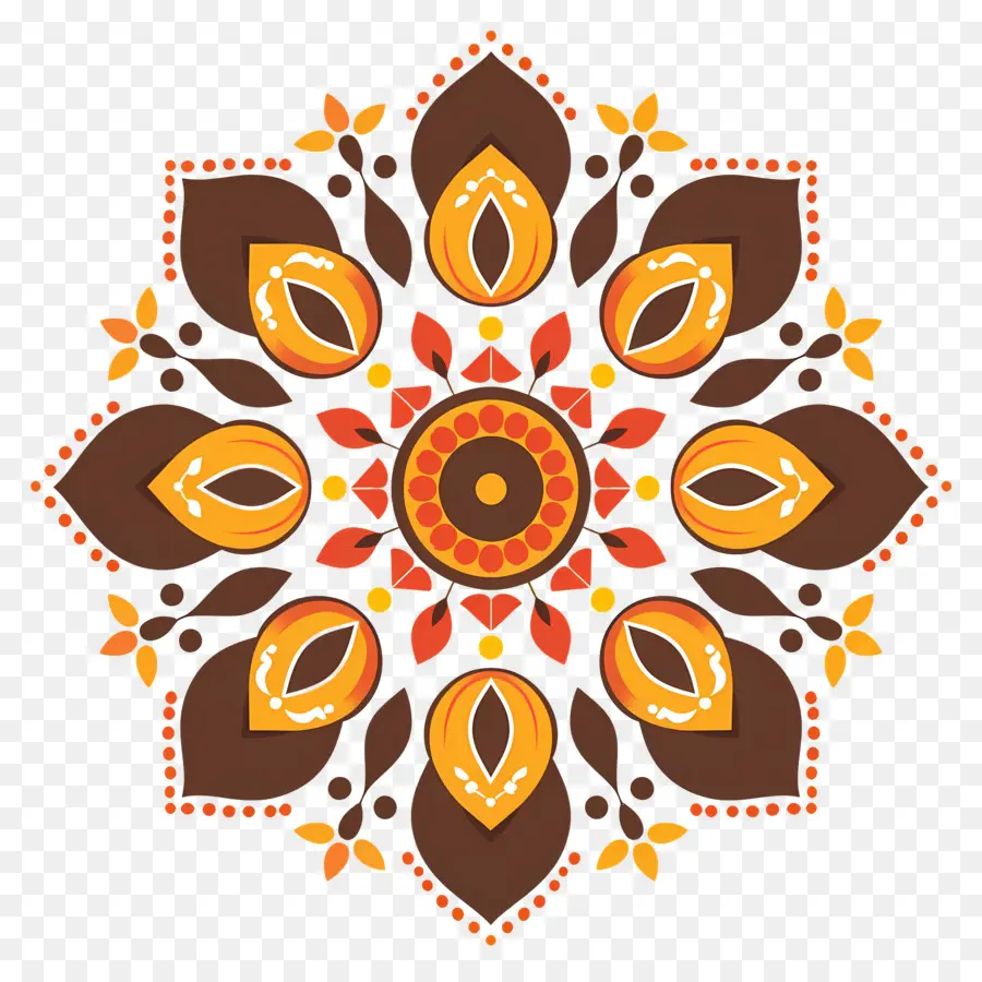 çiçek Desenli，Mandala PNG