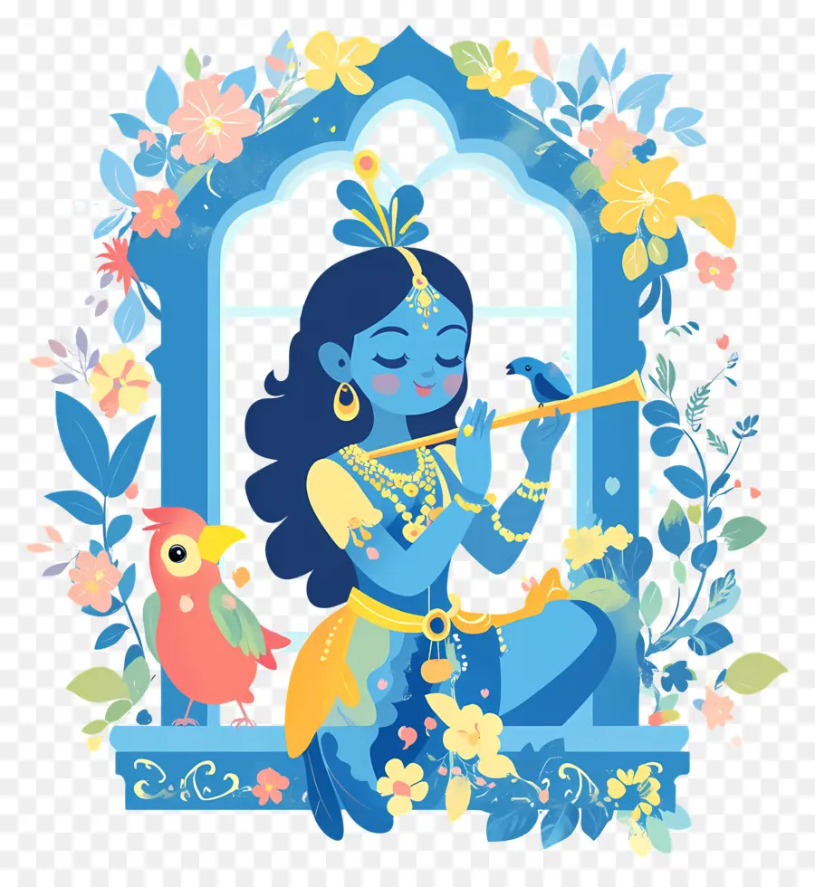 Krishna Janmashtami，Mavi Tanrı PNG