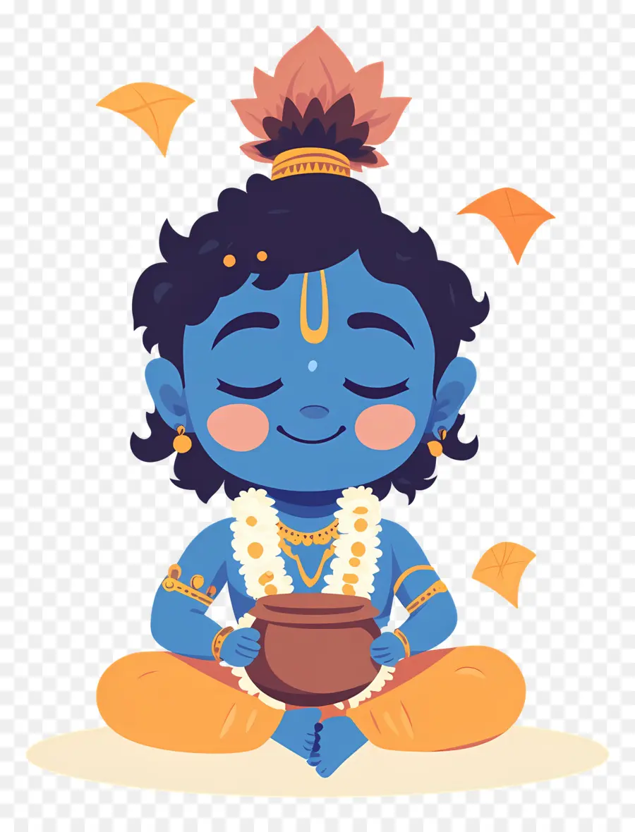 Krishna Janmashtami，Mavi Çocuk PNG