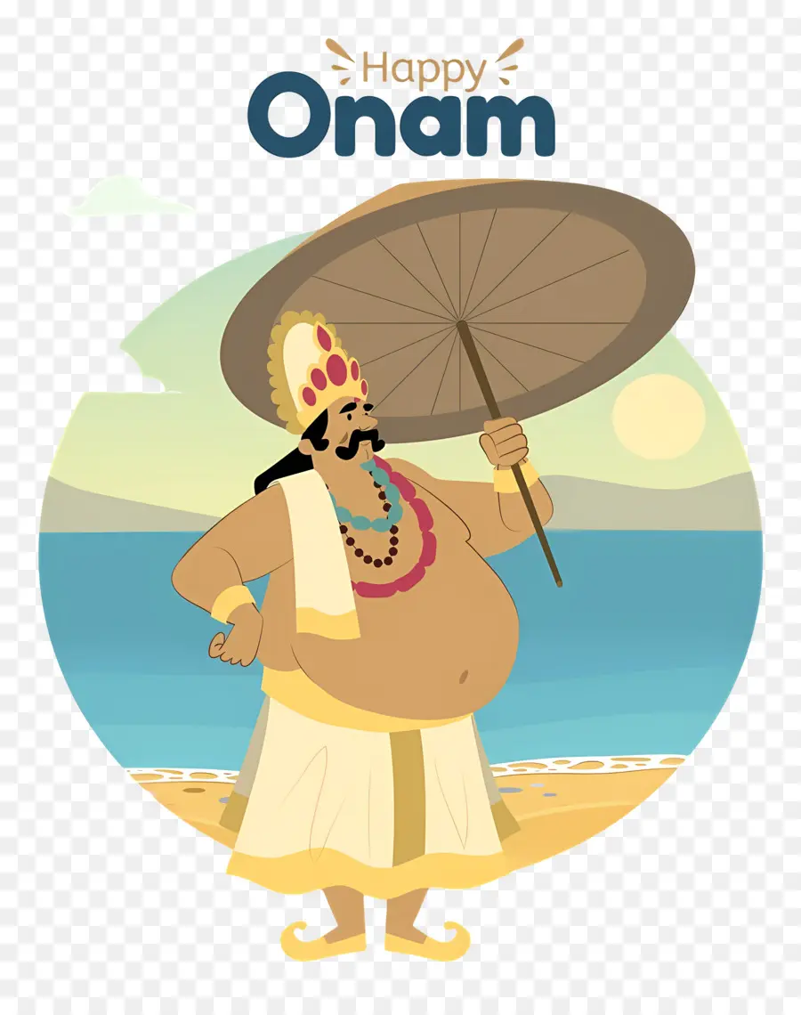 Mutlu Onam，Şemsiyeli Kral PNG