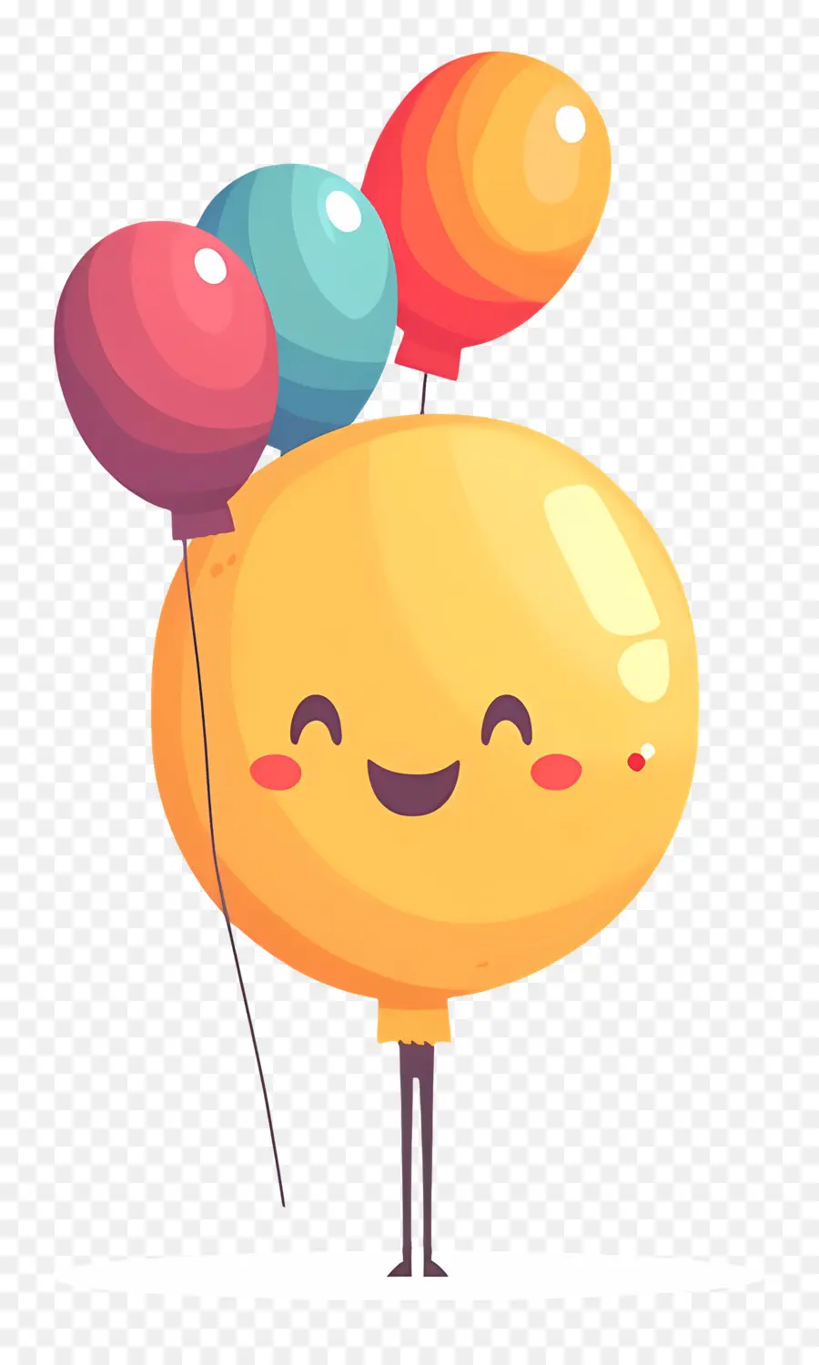 Doğum Günü Emojisi，Gülümseyen Balon PNG