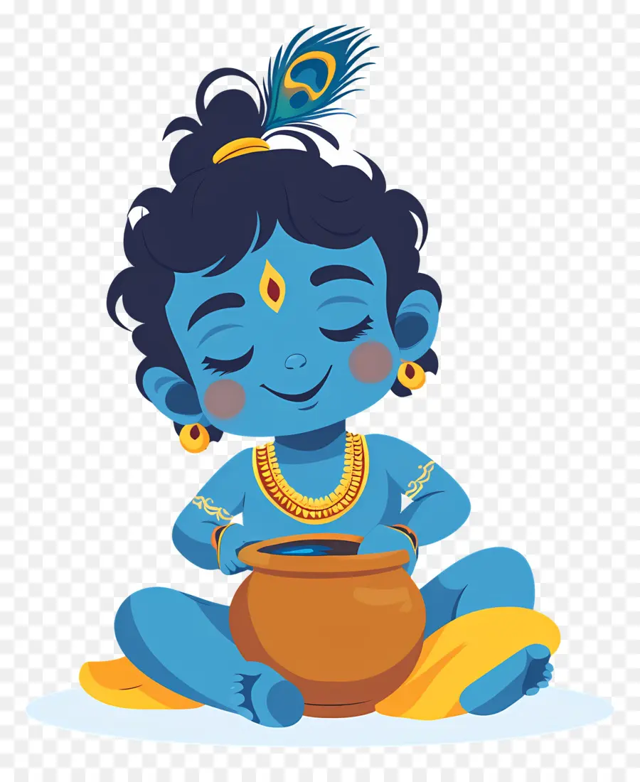 Krishna Janmashtami，Mavi Çocuk PNG