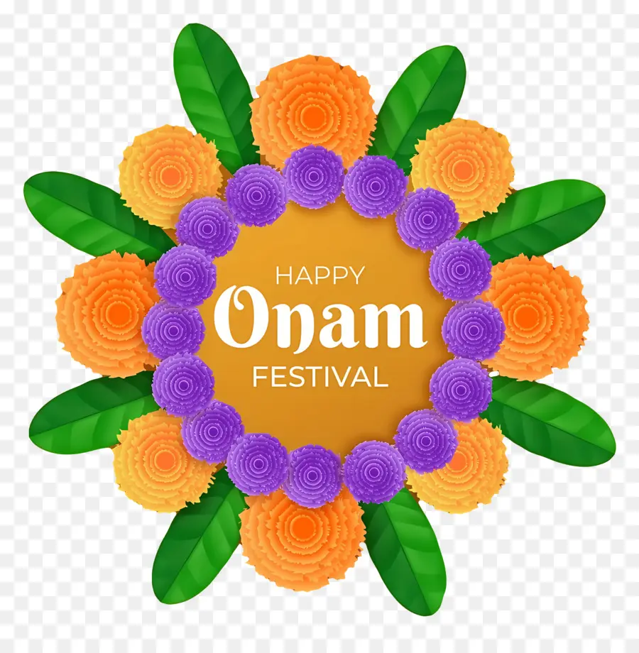 Mutlu Onam，Onam Festivali Dekorasyonu PNG