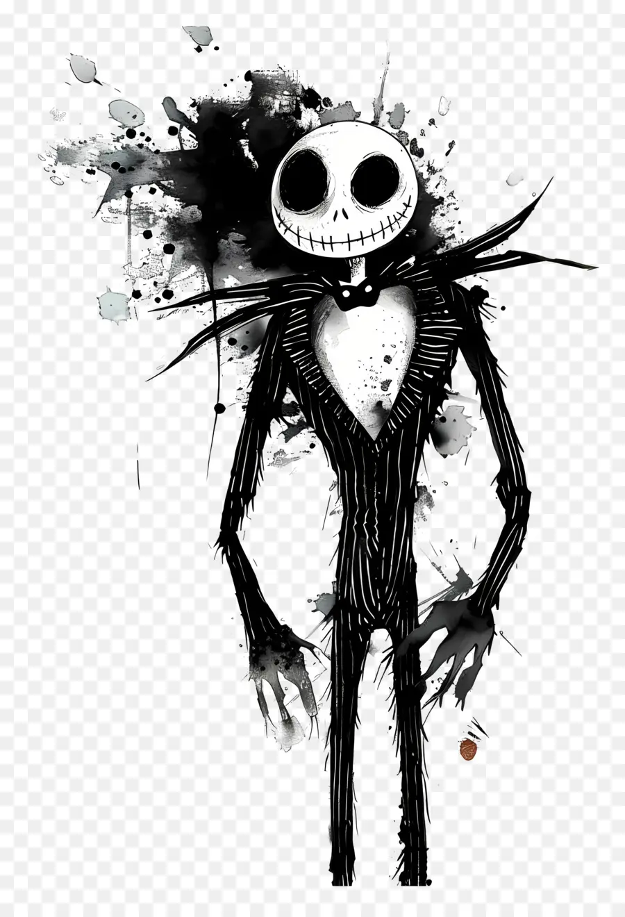 Jack Skellington，İskelet Karakteri PNG