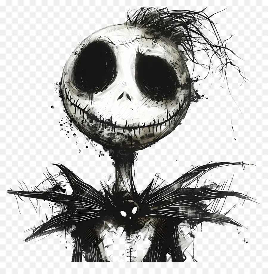 Jack Skellington，İskelet Karakteri PNG