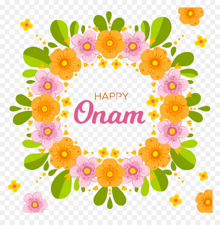 Mutlu Onam，Onam Çiçek Dekorasyonu PNG