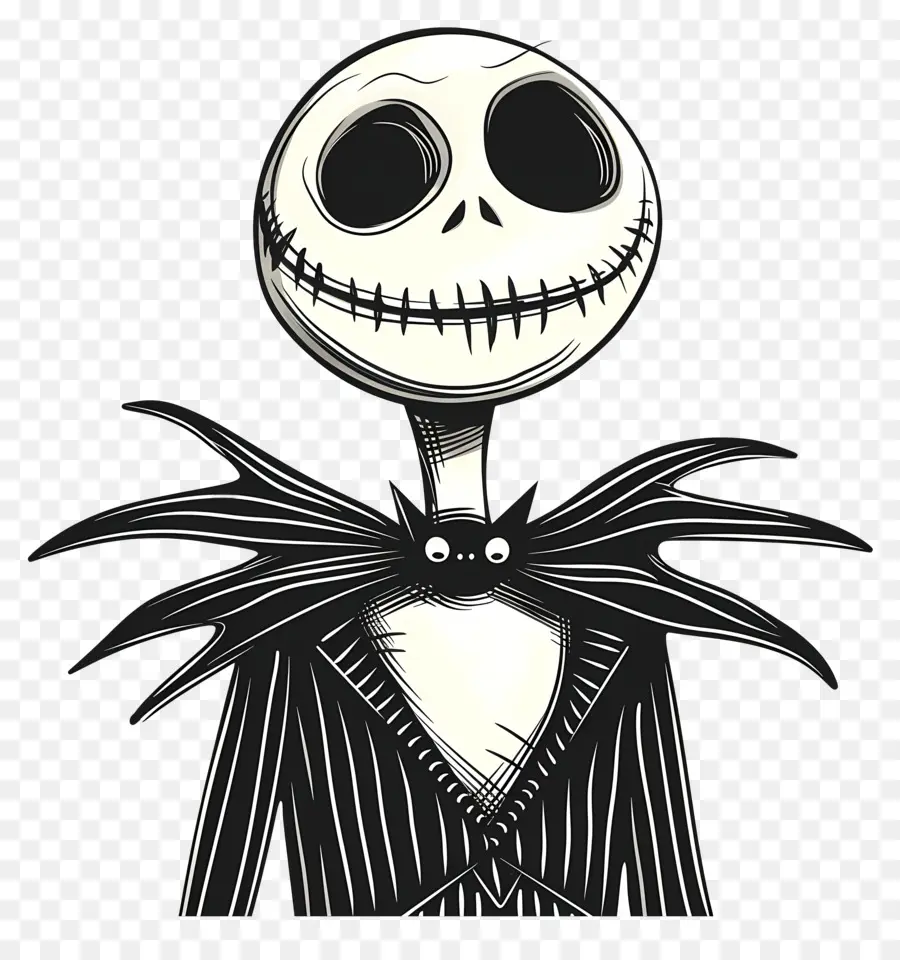 Jack Skellington，İskelet Kafa PNG