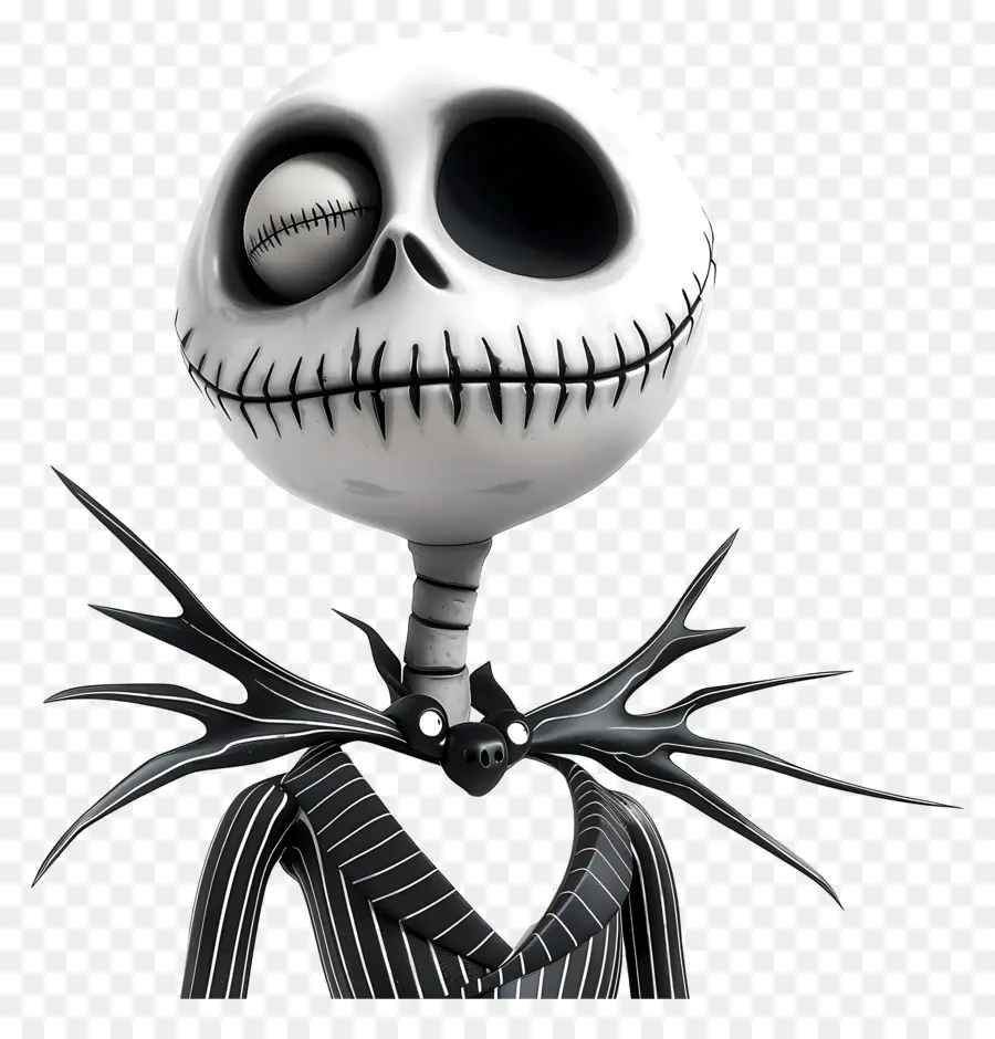 Jack Skellington，İskelet Karakteri PNG