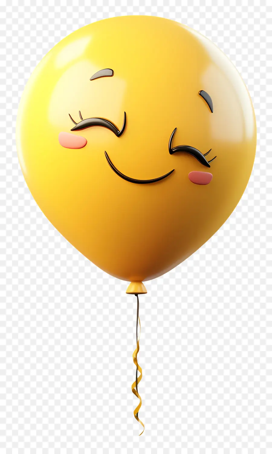 Doğum Günü Emojisi，Sarı Balon PNG