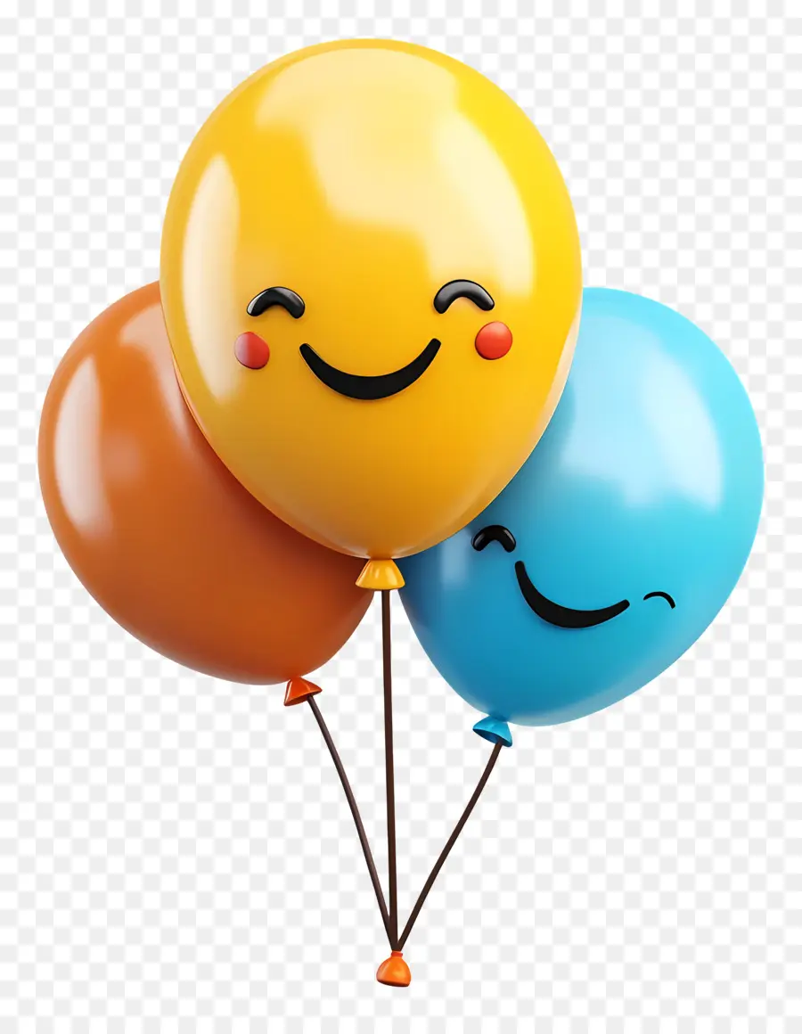 Doğum Günü Emojisi，Gülen Balon PNG