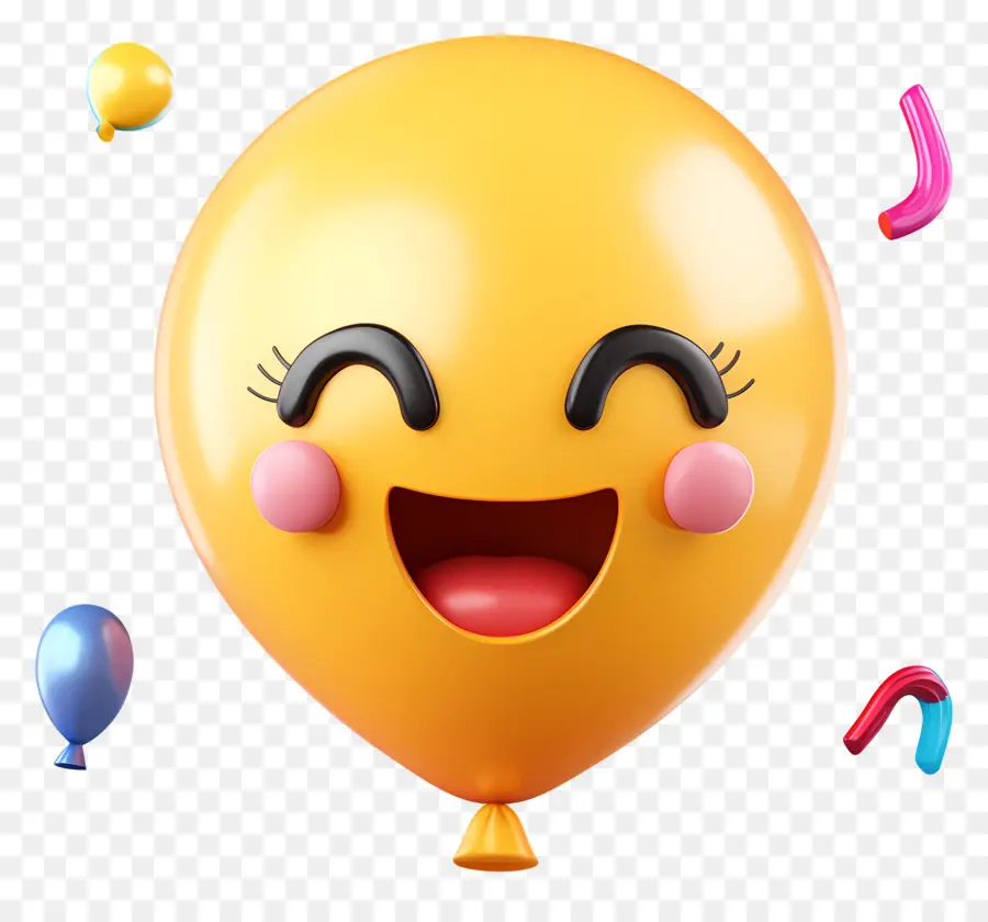 Doğum Günü Emojisi，Gülümseyen Balon PNG