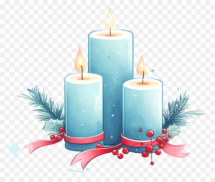 Advent Mumları，Mavi Mumlar PNG