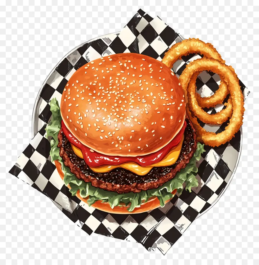 Amerikan Burgeri，Hamburger PNG