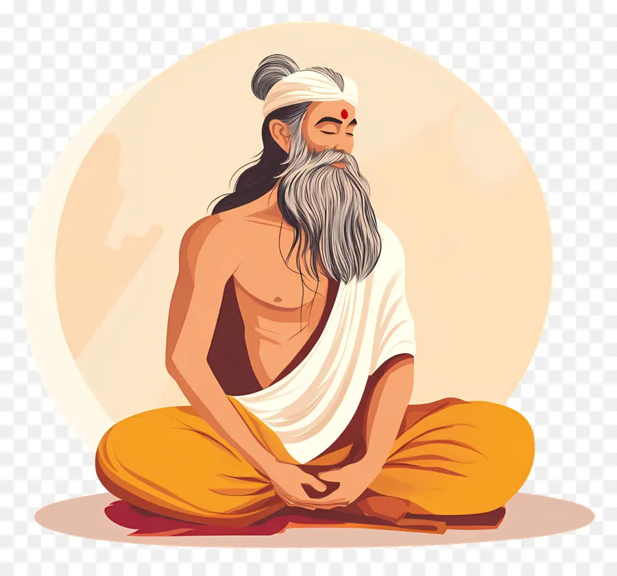 Valmiki Jayanti，Meditasyon Yapan Adam PNG