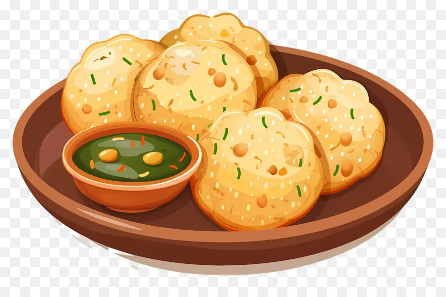 Hint Tatlıları，Pani Puri Tabağı PNG