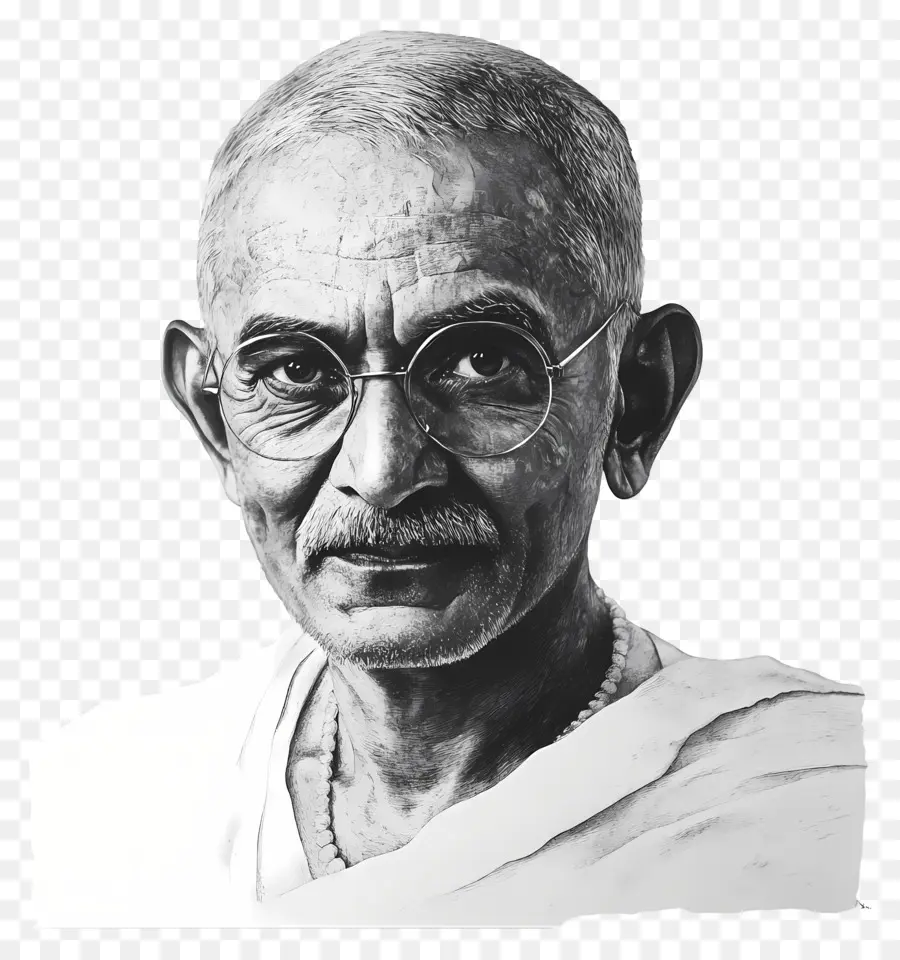 Gandi，Gözlüklü Yaşlı Adam PNG