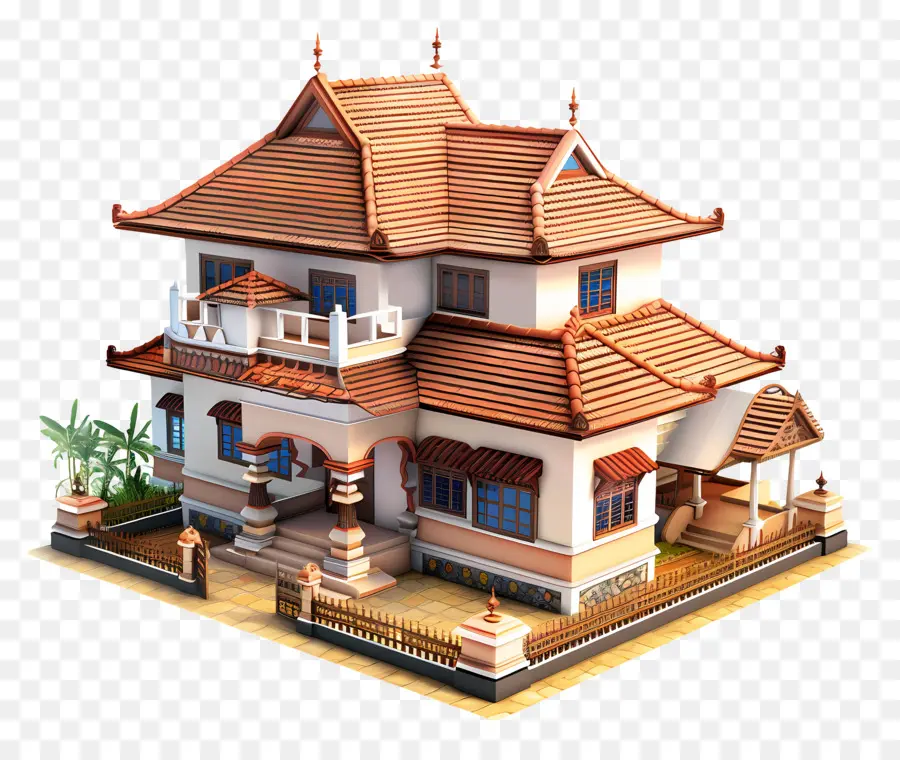 Kerala Evi，Geleneksel Ev PNG