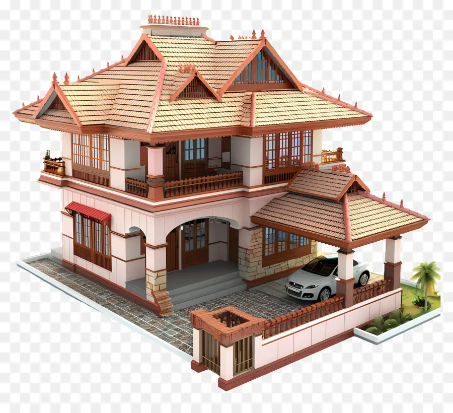 Kerala Evi，Geleneksel Ev PNG