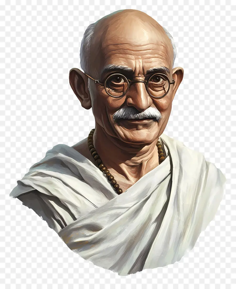 Gandi，Gözlüklü Yaşlı Adam PNG