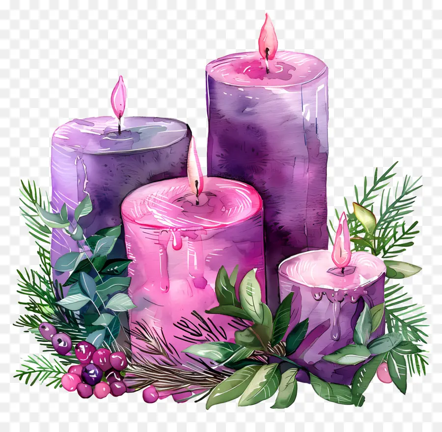 Advent Mumları，Mumlar PNG